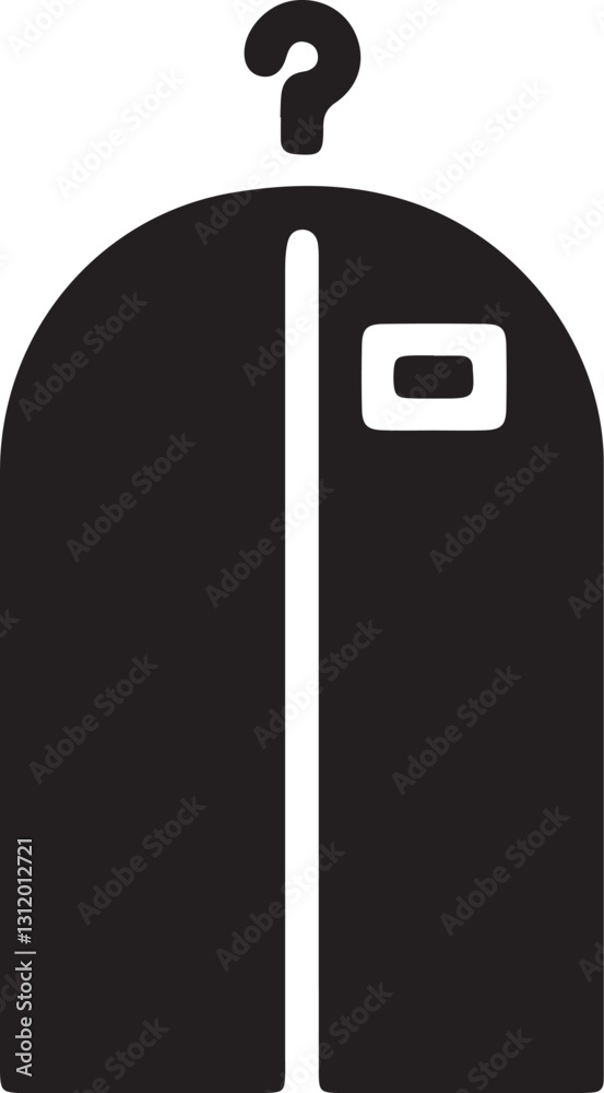 The illustration of a clothes wrapper hanging The illustration of a clothes wrapper hanging