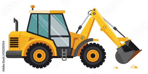 Powerful Yellow Backhoe Loader Heavy Equipment for Construction and Excavation