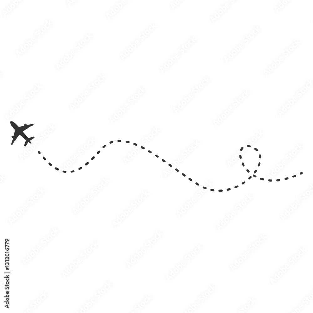 Airplane Dotted Line Airplane Dotted Line