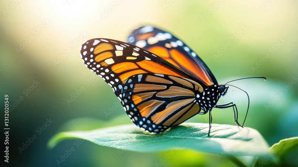 Obraz premium Monarch butterfly on a leaf