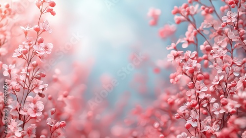 A beautiful bunch of hand-drawn pink flowers framed with a sketch style creating a charming visual for display