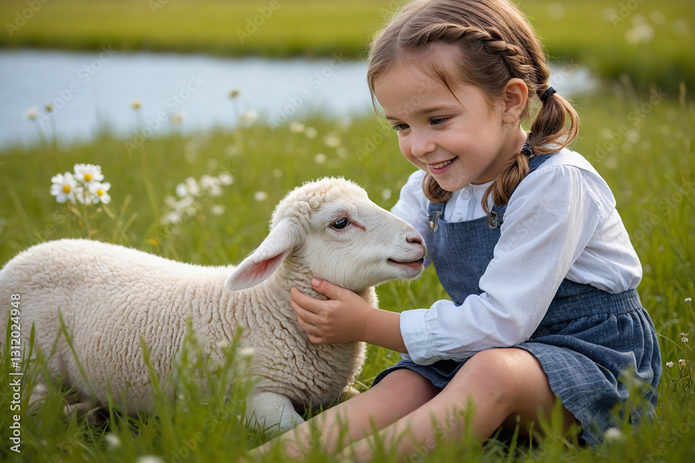 kid and sheep kid and sheep