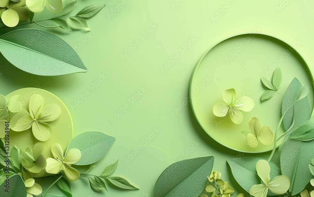 Spring 3D minimalistic lime green background Spring 3D minimalistic lime green background