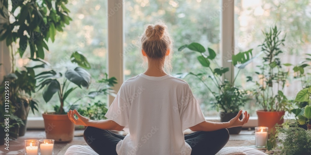 Tranquil indoor yoga session for mindfulness and relaxation Tranquil indoor yoga session for mindfulness and relaxation
