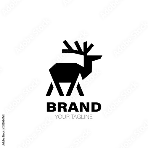 Elk Logo. Elk Logo Design. Elk Logo Brand. Elk Logo Vector Design Isolated on White Background