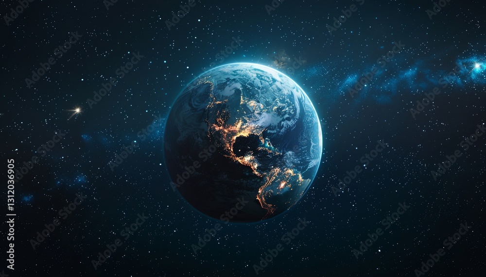 A planetary background showcasing Earth A planetary background showcasing Earth