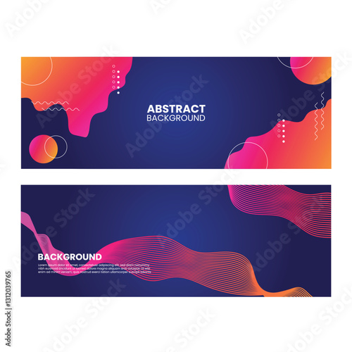 Gradient Abstract Background For Banner Hand Draw Premium Vector Simple