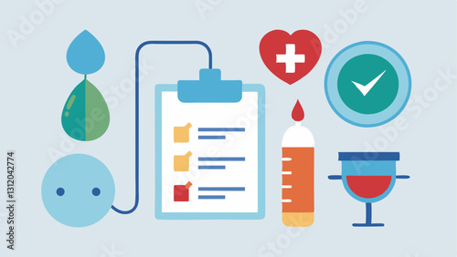 Wellness Checklist Around a patient a checklist appears with items like Boost Immune System Hydration and Vitamin Support showing the purpose of the IV drip.