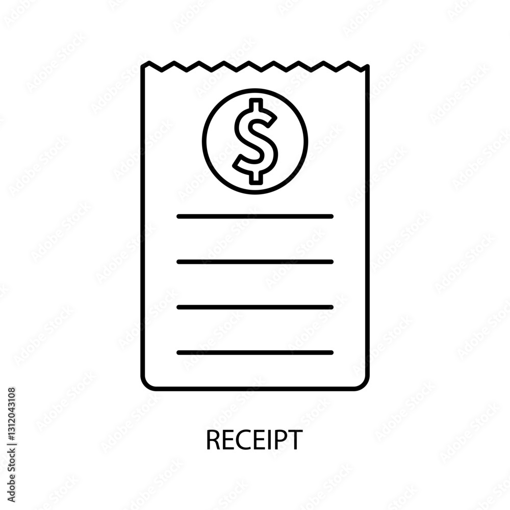 receipt icons symbol vector elements for infographic web receipt icons symbol vector elements for infographic web