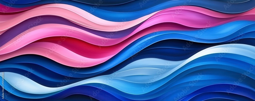Abstract image featuring wavy lines in shades of pink, purple, and blue. The design creates a flowing, dynamic visual effect. Abstract image featuring wavy lines in shades of pink, purple, and blue. The design creates a flowing, dynamic visual effect.