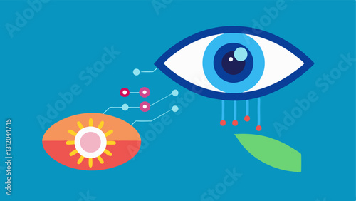 These descriptions can guide the creation of vector illustrations that visually convey the concept of using nanotechnology for reducing eye puffiness.