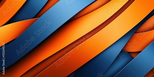 Wallpaper Mural Colorful waves of blue and orange create a vibrant abstract background design Torontodigital.ca