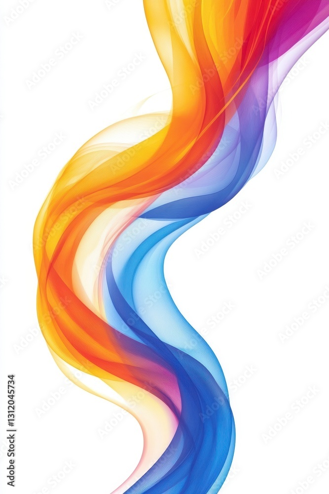 Abstract image featuring vibrant, flowing colors of blue, orange, and purple against a white background. The colors blend and swirl creating a dynamic visual effect. Abstract image featuring vibrant, flowing colors of blue, orange, and purple against a white background. The colors blend and swirl creating a dynamic visual effect.