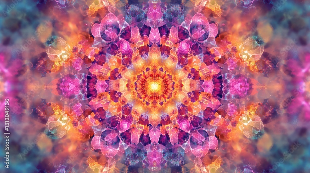 Vibrant Kaleidoscope Mandala: A Symphony of Colors Vibrant Kaleidoscope Mandala: A Symphony of Colors