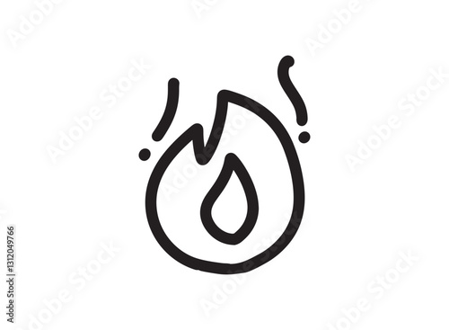 Set of an Disaster Fire Line Icon