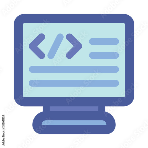 Clean coding filled icon icon