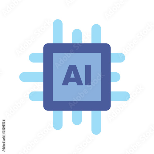 Abstract AI filled line icon