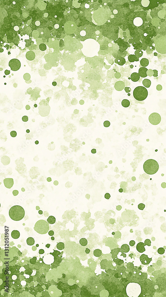 Abstract green watercolor background with circular shapes and soft textures for design use Abstract green watercolor background with circular shapes and soft textures for design use