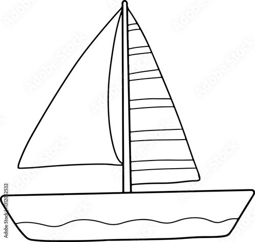 boat hand drawn