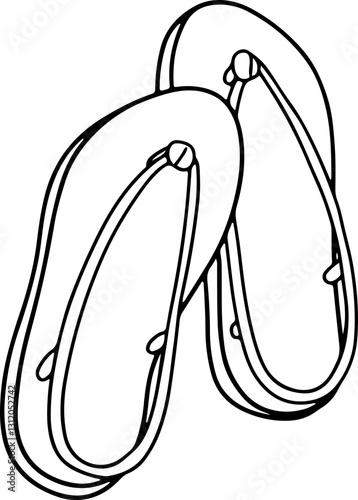 sandal hand drawn