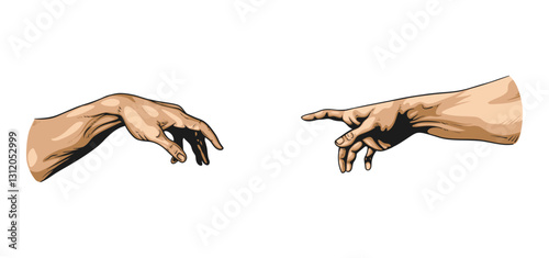 Two hands reaching out to each other