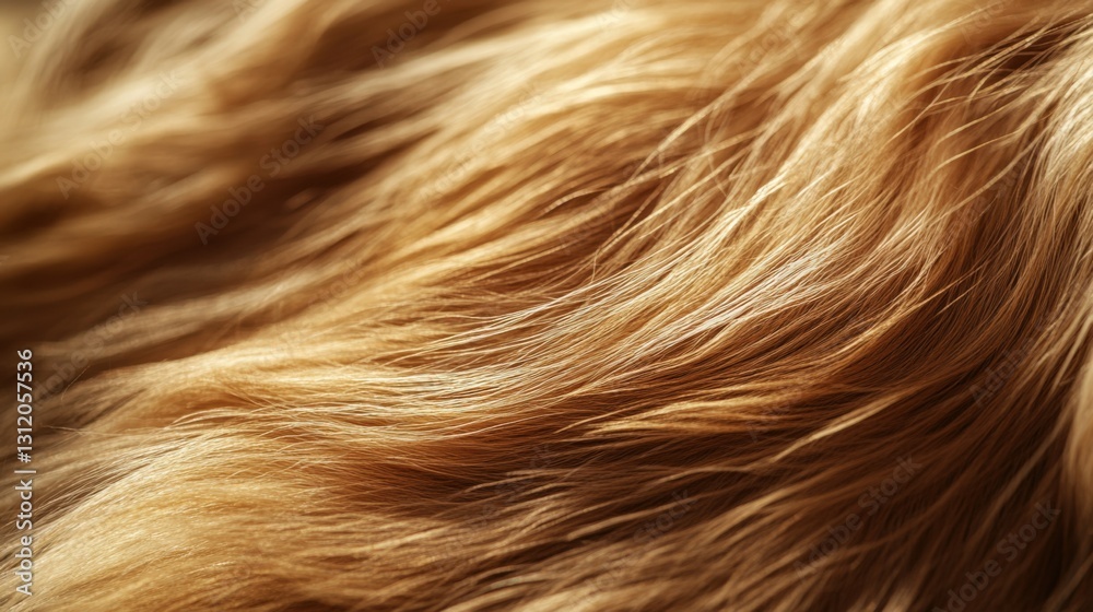 Naklejka premium Golden Fur Texture Close-up
