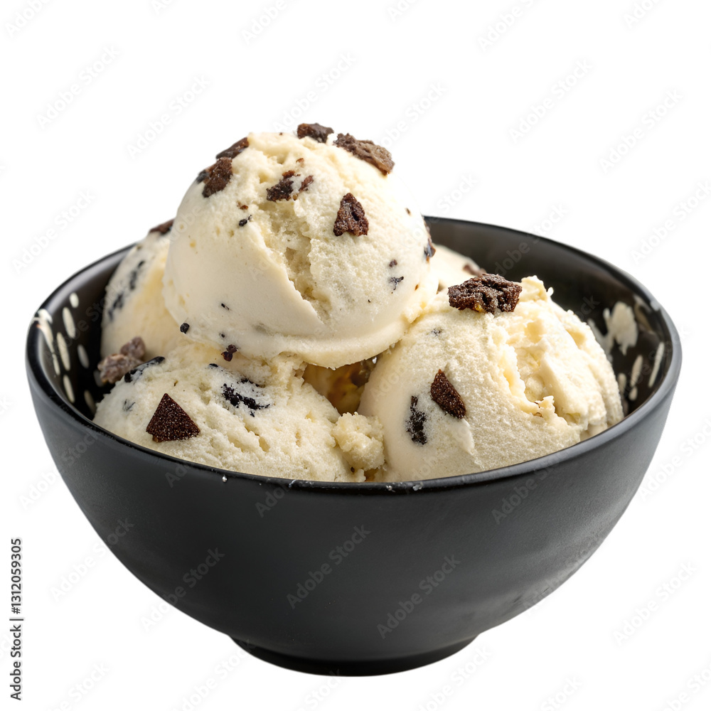 Vanilla ice cream isolated on transparent background Vanilla ice cream isolated on transparent background