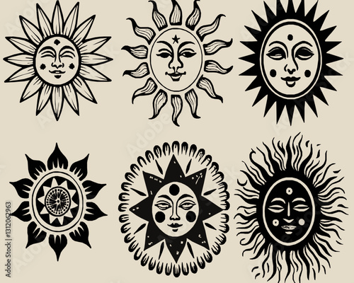 vector illustration of a sun