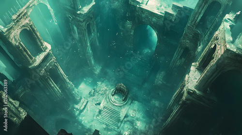 Submerged City An Underwater Architectural Ruin