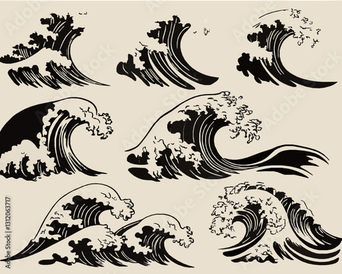 vector set of dragons