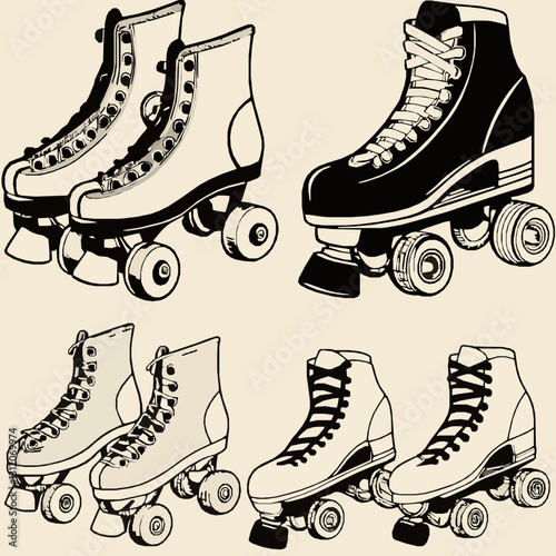ice skates vector illustration
