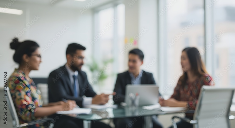 soft blurred. A diferent office with professionals in discussion soft blurred. A diferent office with professionals in discussion