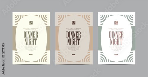 Minimalist Classy Dinner Night invitation