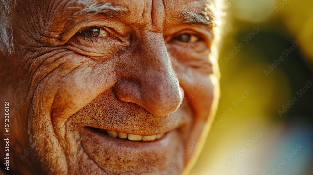 Senior man smiling warmly