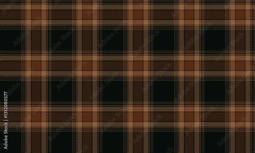 Obraz premium Seamless plaid, black, yellow, brown, mixed to create a pattern that can be used to design clothes, skirts, pants, etc. It also adds luxury and style to the clothes.