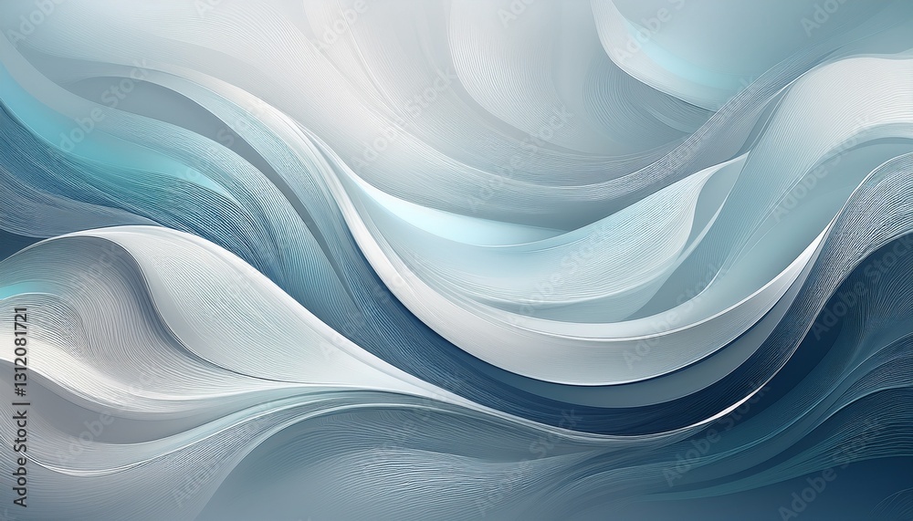Fototapeta premium Light pastel soft pale dusty gray blue silver white abstract background. Generated image