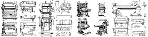 Various industrial machines displayed in a workshop setting showcasing diverse manufacturing capabilities