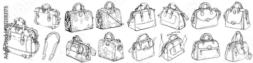 Collection of stylish bags showcasing various designs and shapes ideal for fashion enthusiasts and accessories lovers