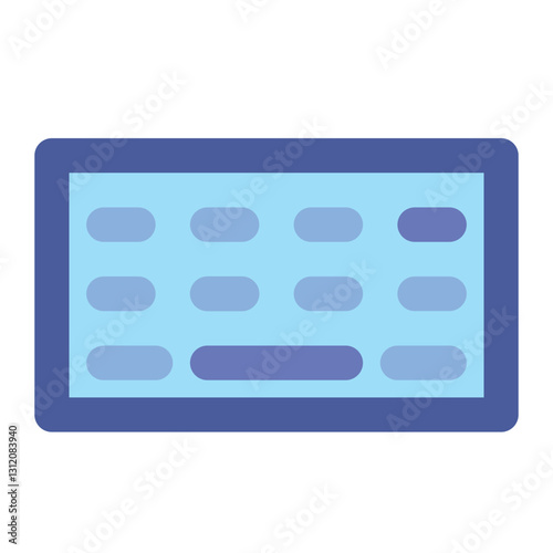 Mechanical keyboard filled line icon