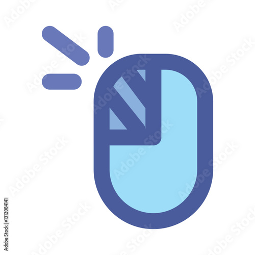 Mouse with highlighted left button filled icon