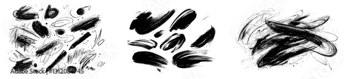 The modern grungy lines set features a combination of a grunge pencil line, a scribble chalk brush, and a black doodle, all created with graphite art texture and presented as hand drawn sketch