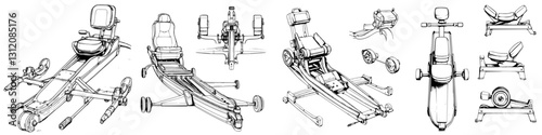 Various types of fitness rowing machines designed for effective workouts and efficient body training