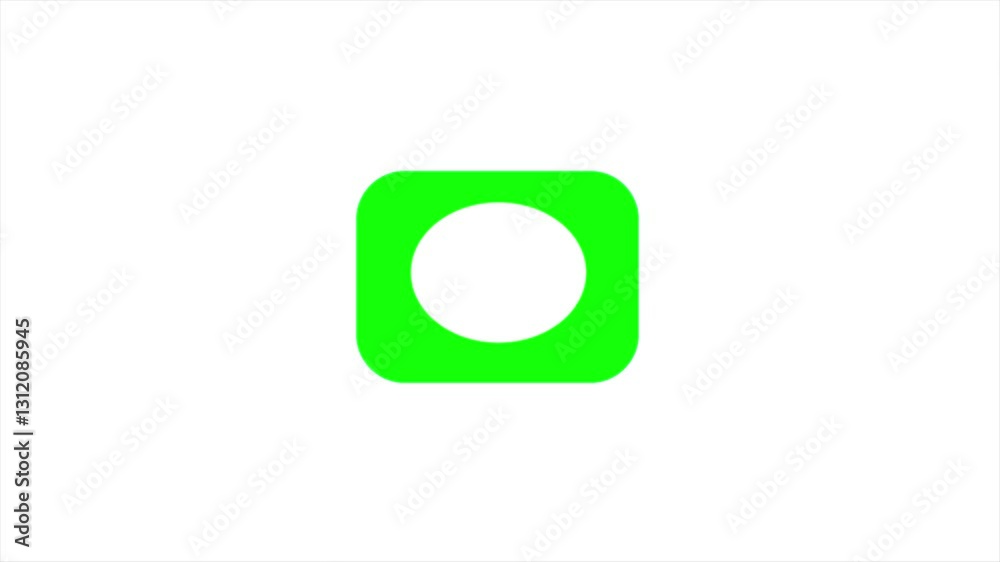 Abstract  circle recorder camera icon animation video camera icon on white background.