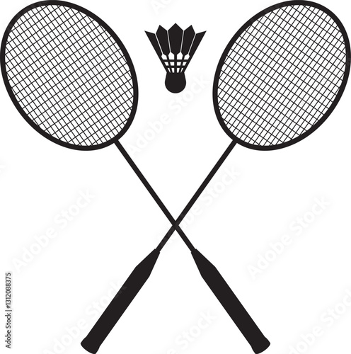 Professional vector badminton icon. Badminton symbol that can be used for any platform and purpose. High quality badminton illustration.