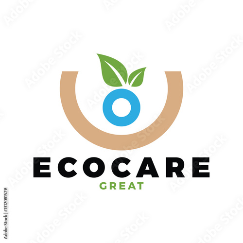 Obraz na płótnie eco care icon logo design template w salonie