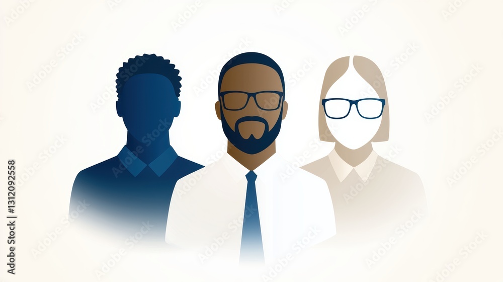 Striking silhouettes, three figures against a colorful backdrop at either dawn or dusk Striking silhouettes, three figures against a colorful backdrop at either dawn or dusk
