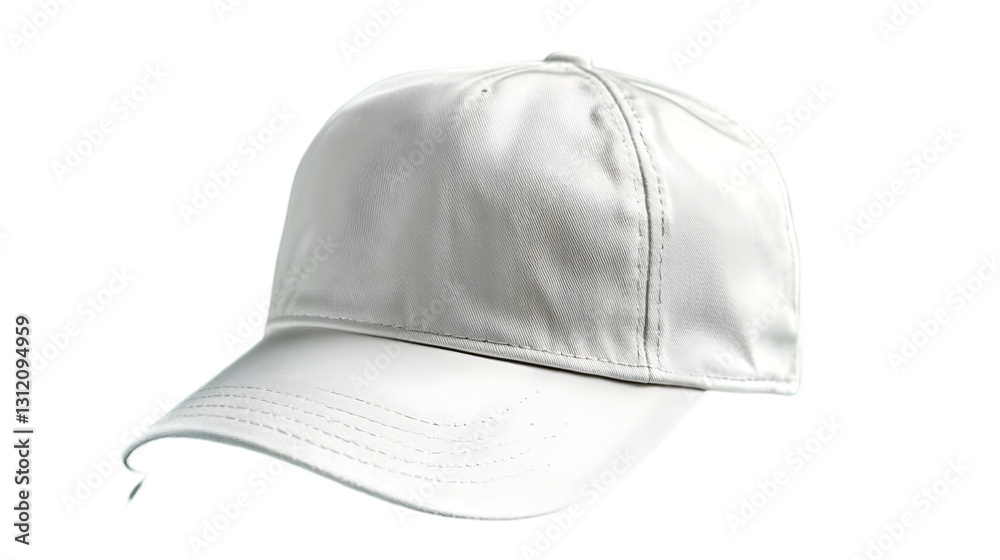 White Baseball Cap Isolated on White Background, Perfect for Mockups and Designs White Baseball Cap Isolated on White Background, Perfect for Mockups and Designs