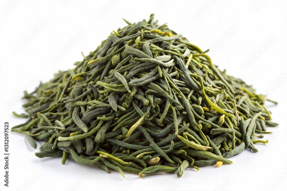 Heap of Dried Green Tea Leaves Heap of Dried Green Tea Leaves