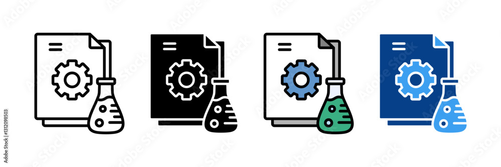 Fototapeta premium Testing Products Icon Set Multiple Style Collection