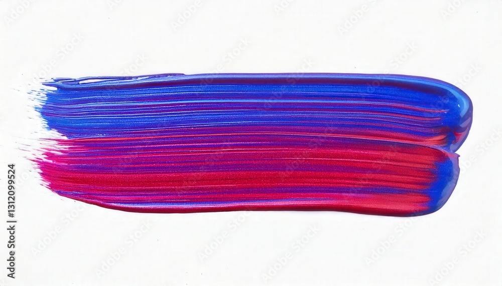 Fototapeta premium A abstract oil paint brush stroke, white background